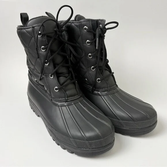 Sperry Topsider Gosling Quilted Duck Boot Waterproof Black - Picture 2 of 11